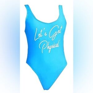 MIAIULIA Blue Let’s Get Physical Bodysuit Size M
